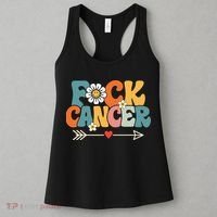 Groovy Fuck Cancer I Hate Cancer Breast Cancer Awareness Women's Tank Top thumb 3