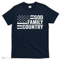 God Family Country - Patriotic Christian American Flag T-Shirt thumb 0