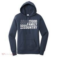 God Family Country - Patriotic Christian American Flag Women's Hoodie thumb 0