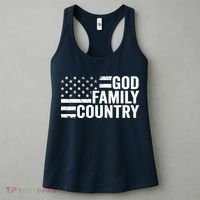 God Family Country - Patriotic Christian American Flag Women's Tank Top thumb 3