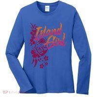 Guam Flower Chamorrita Guam Island Guaian Chamorro Gift Women's Long Sleeve Shirt thumb 0