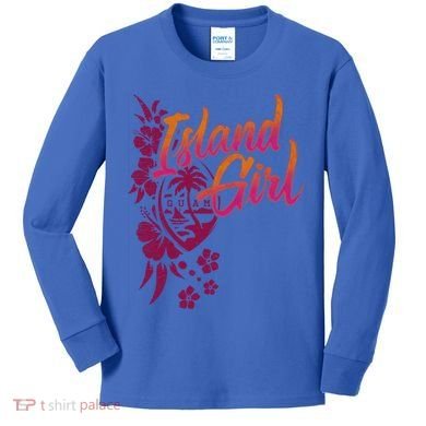 Guam Flower Chamorrita Guam Island Guaian Chamorro Gift Kids Long Sleeve Shirt