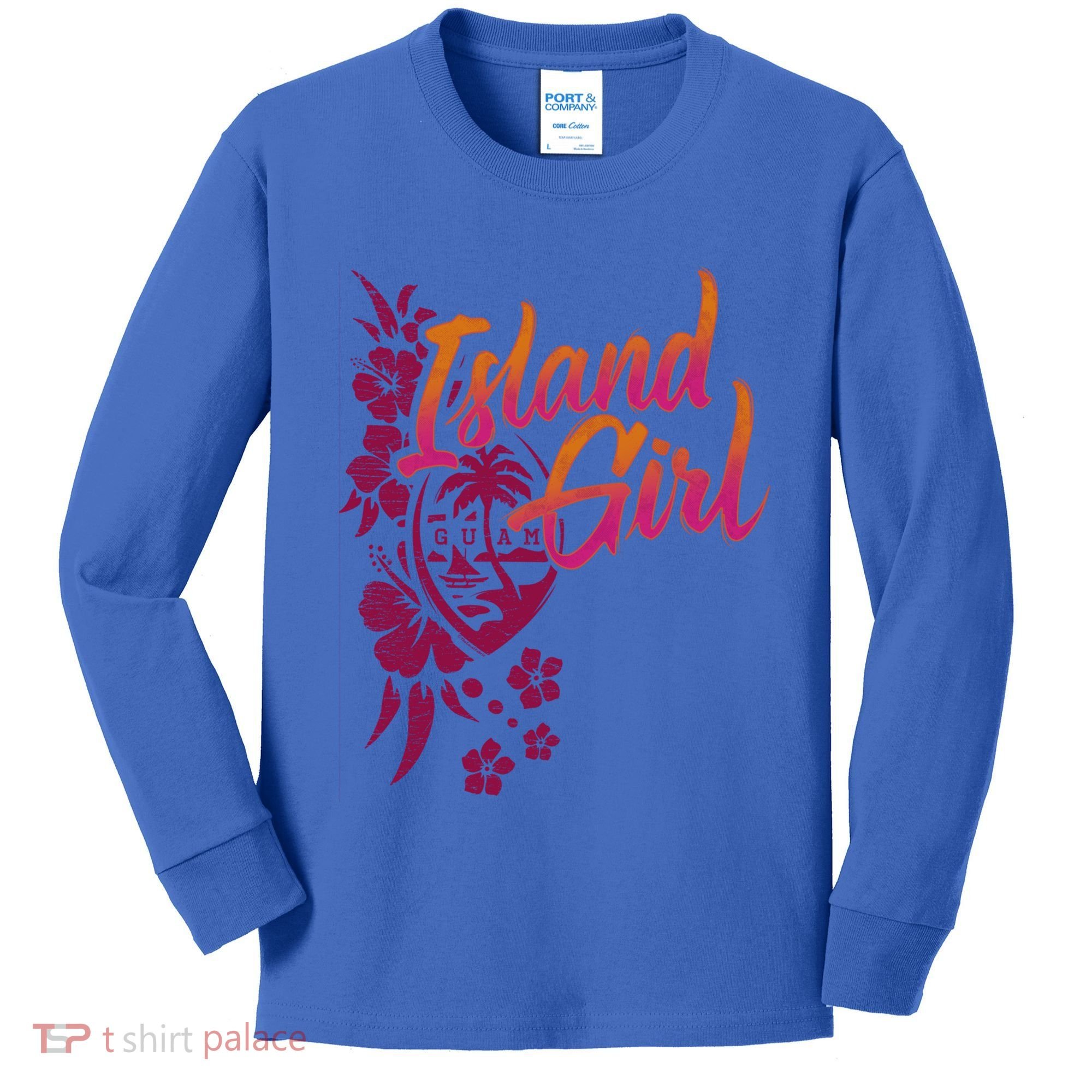 Guam Flower Chamorrita Guam Island Guaian Chamorro Gift Kids Long Sleeve Shirt