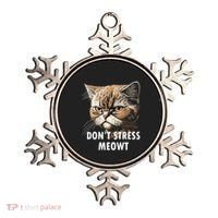 Grumpy Funny Cat Dont Stress Meowt Silly Cats Lover Gift Ornament thumb 0