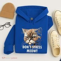 Grumpy Funny Cat Dont Stress Meowt Silly Cats Lover Gift Hoodie thumb 4