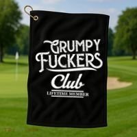 Grumpy Fuckers Club Lifetime Member Golf Towel thumb 1