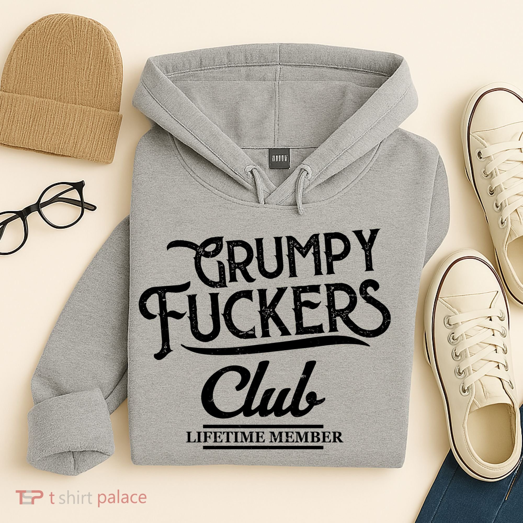 Grumpy Fuckers Club Lifetime Member Hoodie