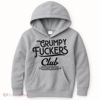Grumpy Fuckers Club Lifetime Member Kids Hoodie thumb 0