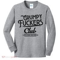 Grumpy Fuckers Club Lifetime Member Kids Long Sleeve Shirt thumb 0
