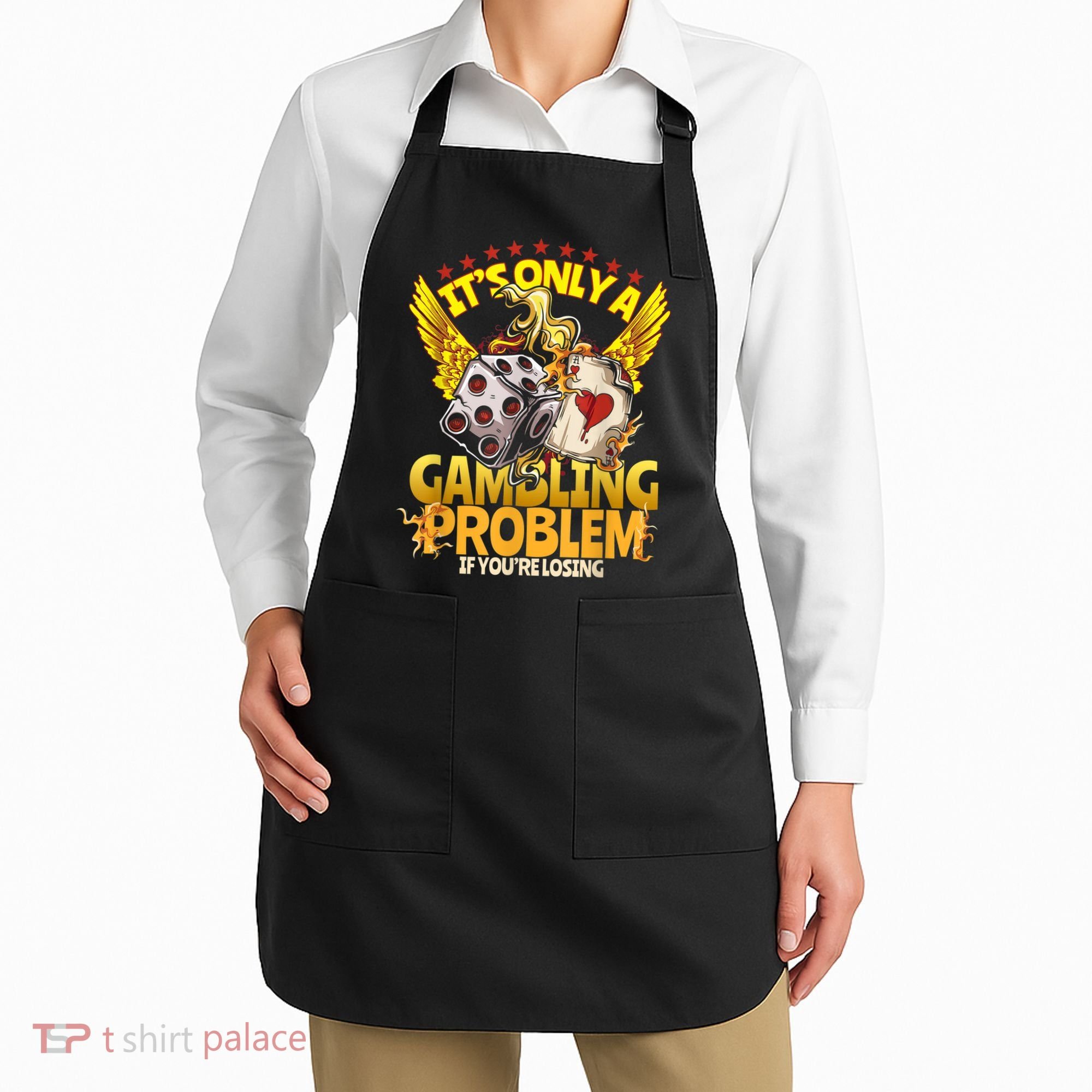Gambler Funny Casino Gambling Poker Player Apron