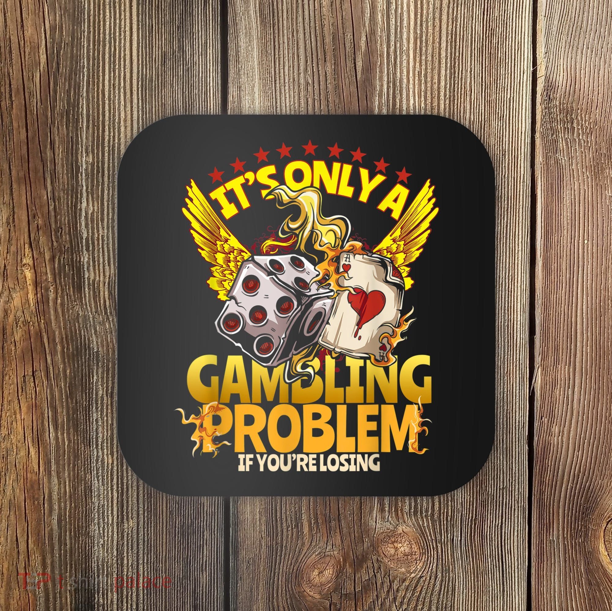 Gambler Funny Casino Gambling Poker Player Coaster