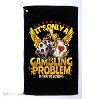 Gambler Funny Casino Gambling Poker Player Golf Towel thumb 0