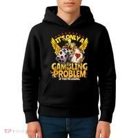 Gambler Funny Casino Gambling Poker Player Kids Hoodie thumb 4