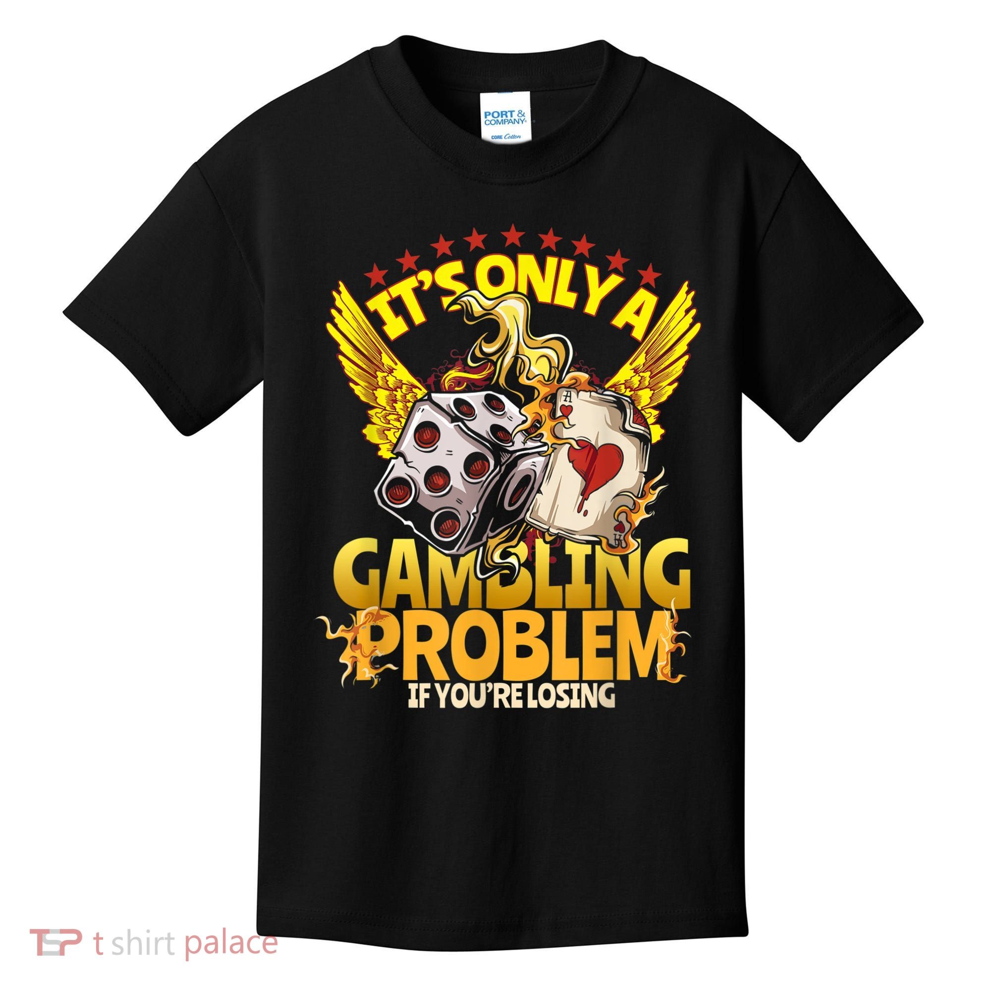 Gambler Funny Casino Gambling Poker Player Kids T-Shirt