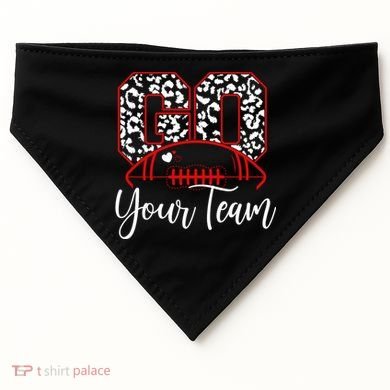 Go Football Custom Team Name Personalized Fan USA-Made Doggie Bandana