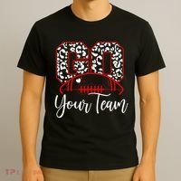 Go Football Custom Team Name Personalized Fan T-Shirt thumb 3