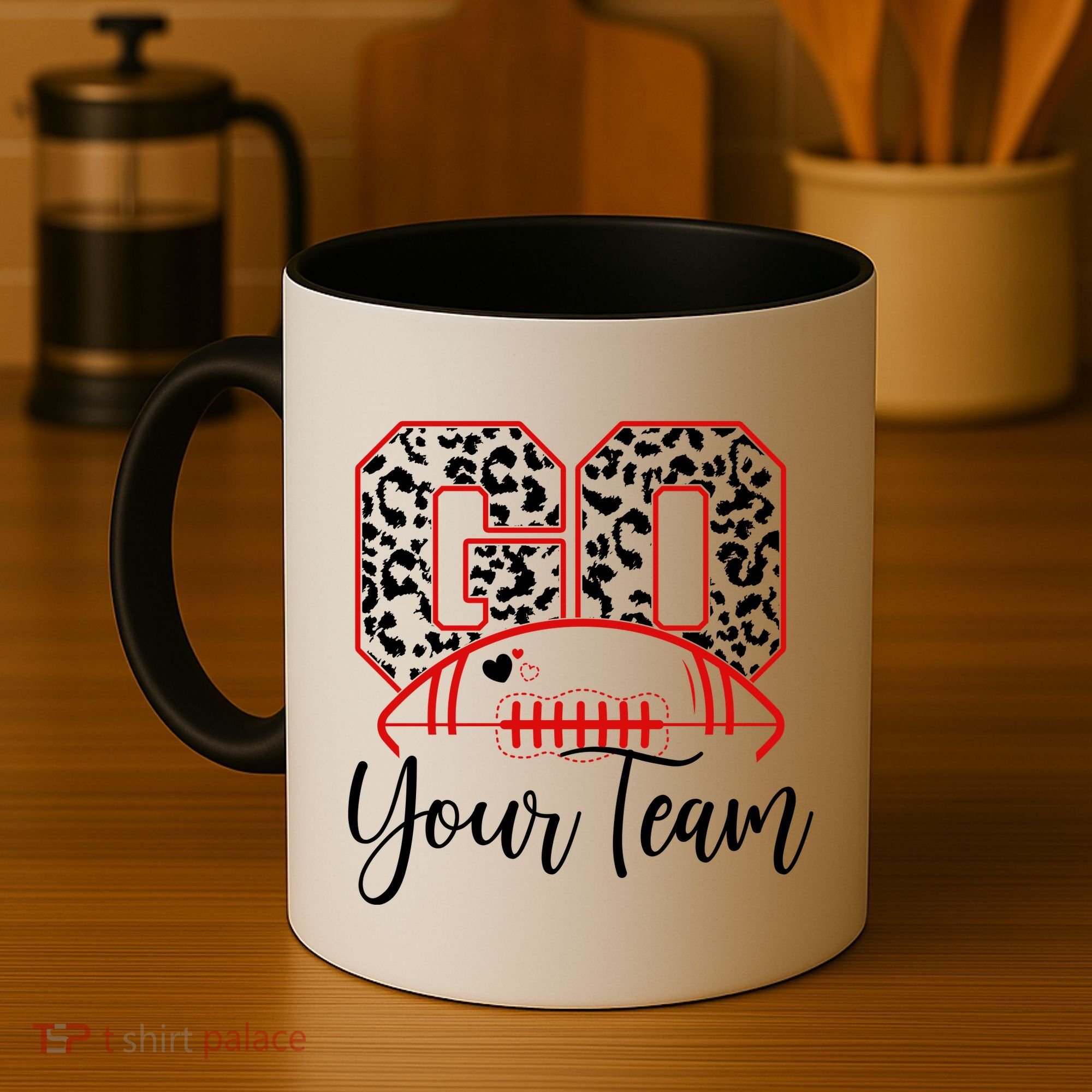 Go Football Custom Team Name Personalized Fan Coffee Mug