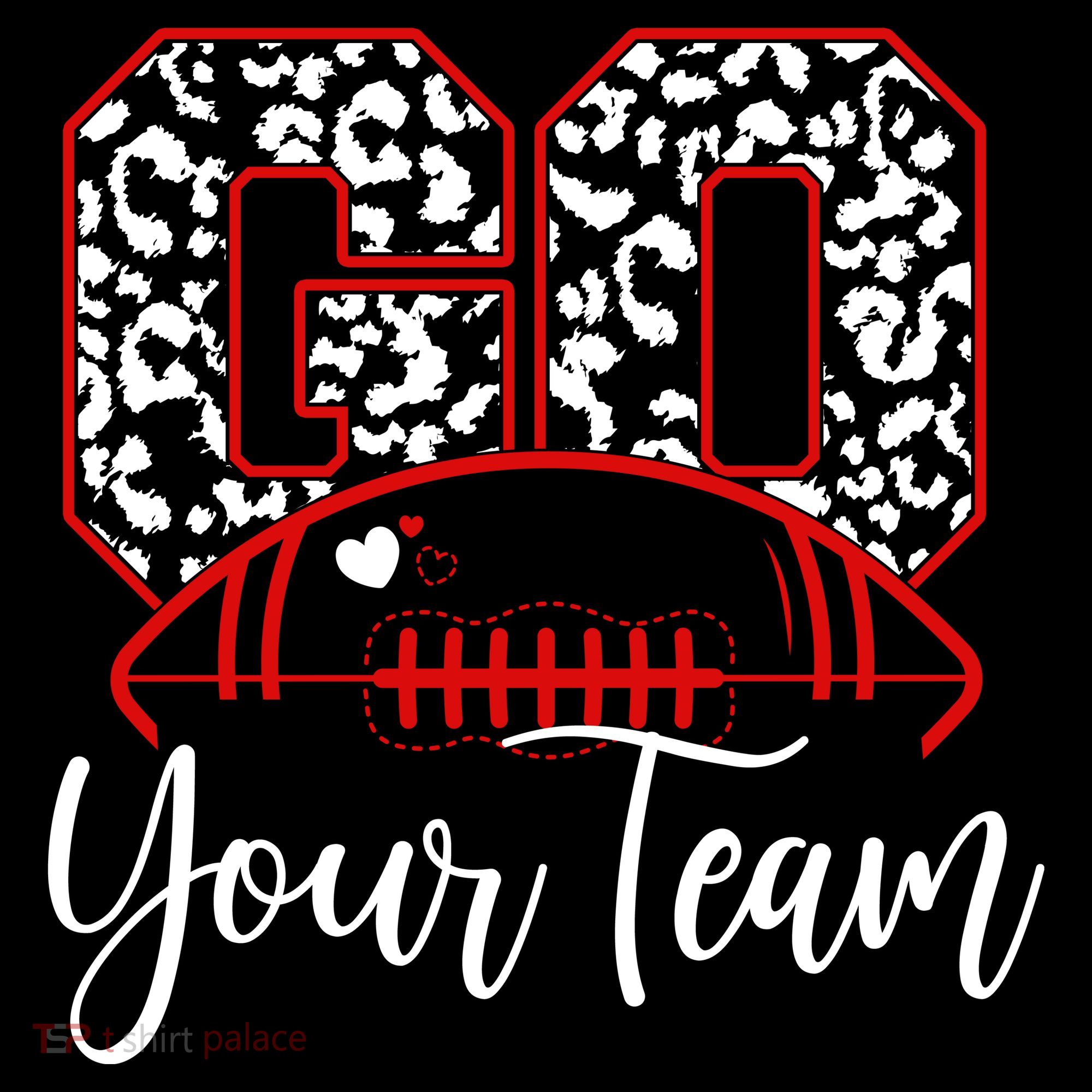Go Football Custom Team Name Personalized Fan Women's Hoodie