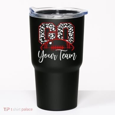 Go Football Custom Team Name Personalized Fan Tumbler