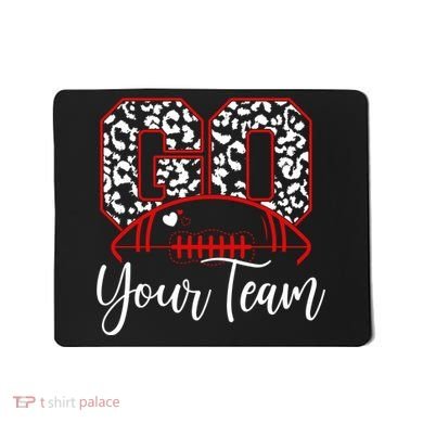 Go Football Custom Team Name Personalized Fan Mousepad