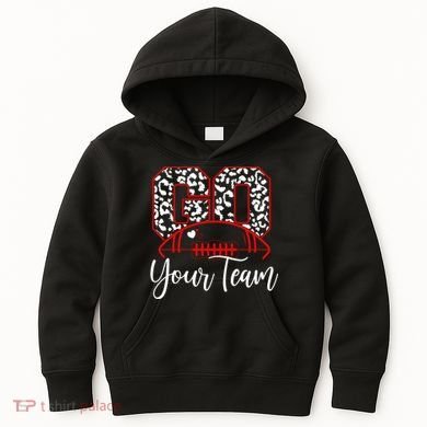 Go Football Custom Team Name Personalized Fan Kids Hoodie