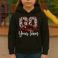 Go Football Custom Team Name Personalized Fan Kids Hoodie thumb 3