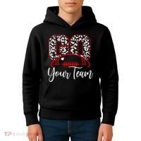 Go Football Custom Team Name Personalized Fan Kids Hoodie thumb 4