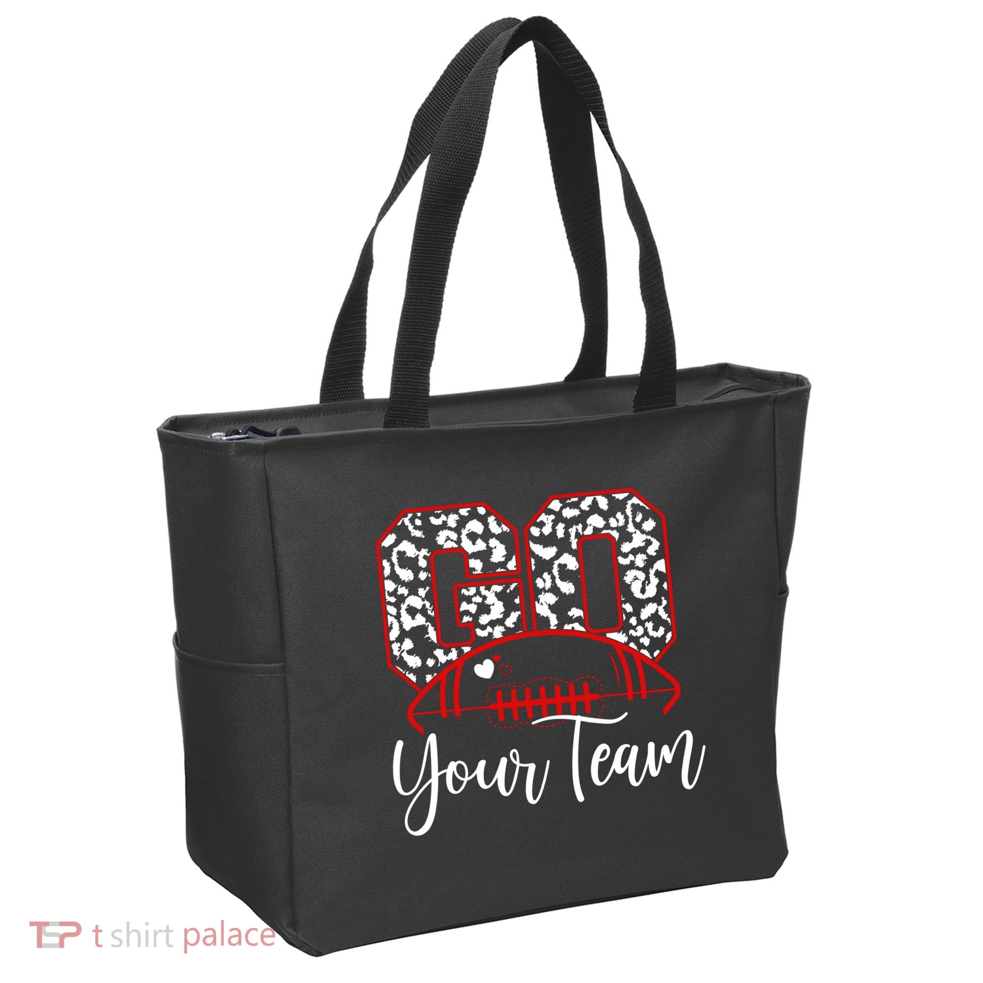Go Football Custom Team Name Personalized Fan Tote Bag