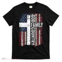 God Family Country Patriotic Christian Cross USA T-Shirt thumb 0