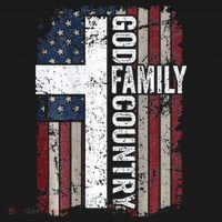 God Family Country Patriotic Christian Cross USA Women's Tank Top thumb 5