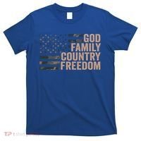 God Family Country Freedom Camouflage Christian Usa Flag Meaningful Gift T-Shirt thumb 0