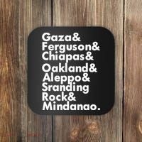 Gaza & Ferguson & Chiapas & Oakland & Aleppo Coaster thumb 0