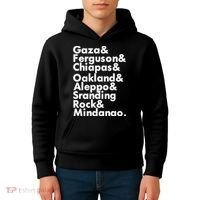 Gaza & Ferguson & Chiapas & Oakland & Aleppo Kids Hoodie thumb 4