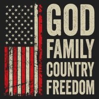 God Family Country Freedom Gift Patriotic Usa Flag Meaningful Gift Beanie thumb 2