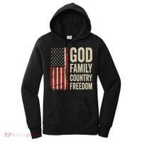 God Family Country Freedom Gift Patriotic Usa Flag Meaningful Gift Women's Hoodie thumb 0