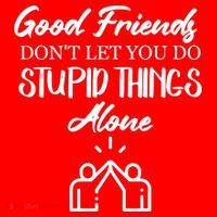 Good Friends Don’t Let You Do Stupid Things Alone Santa Hat thumb 1