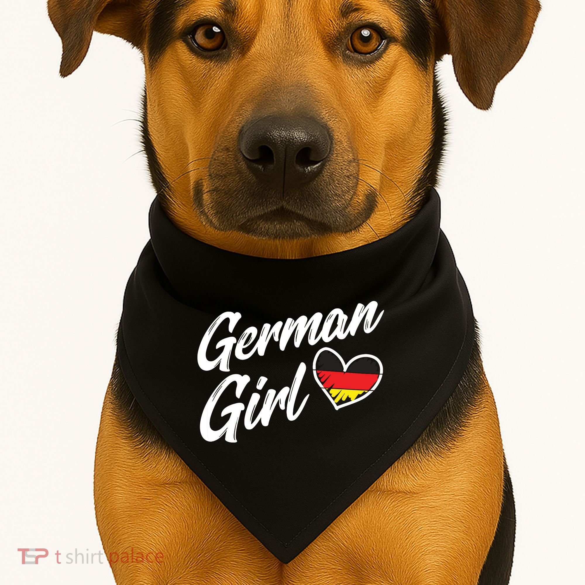 Germany Funny Deutschland Flag German Girl German Roots USA-Made Doggie Bandana