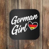 Germany Funny Deutschland Flag German Girl German Roots Coaster thumb 0
