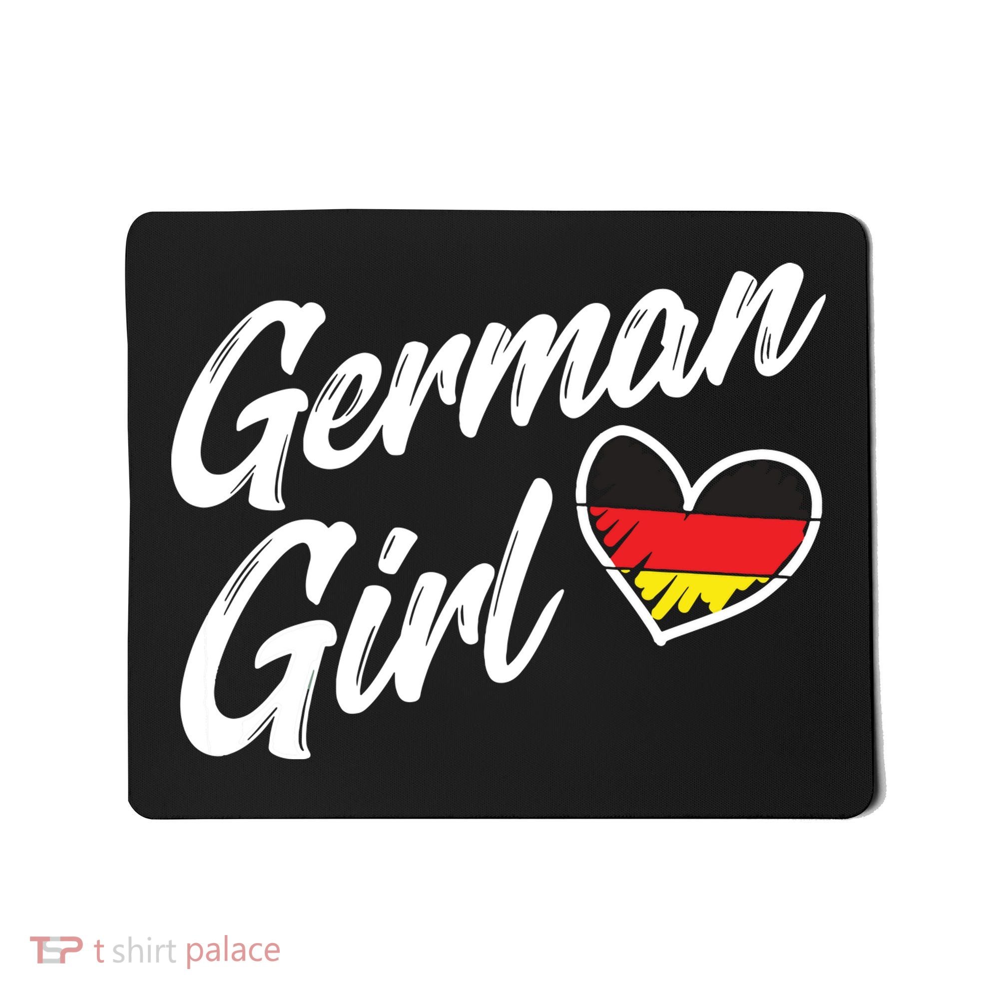 Germany Funny Deutschland Flag German Girl German Roots Mousepad