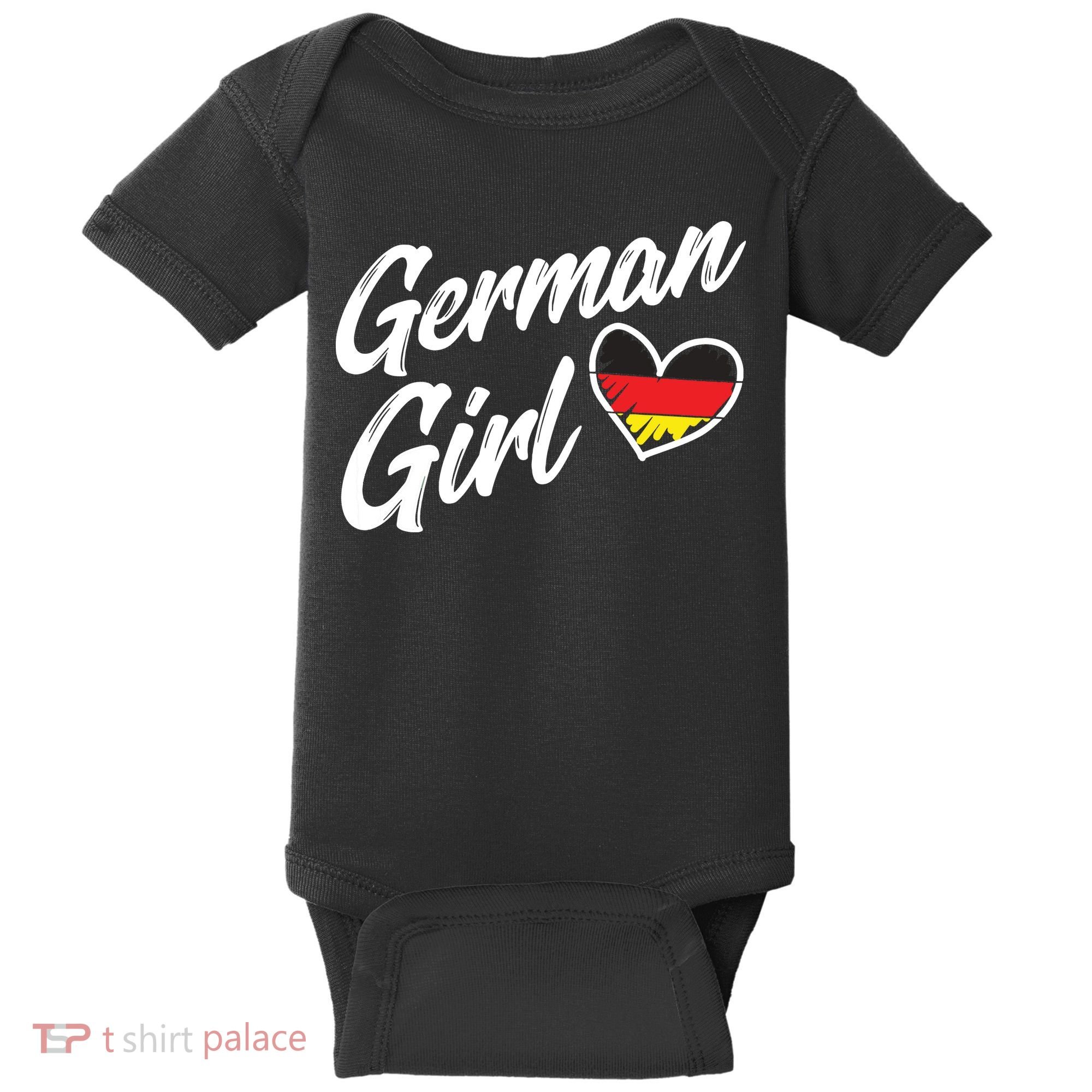Germany Funny Deutschland Flag German Girl German Roots Baby Bodysuit