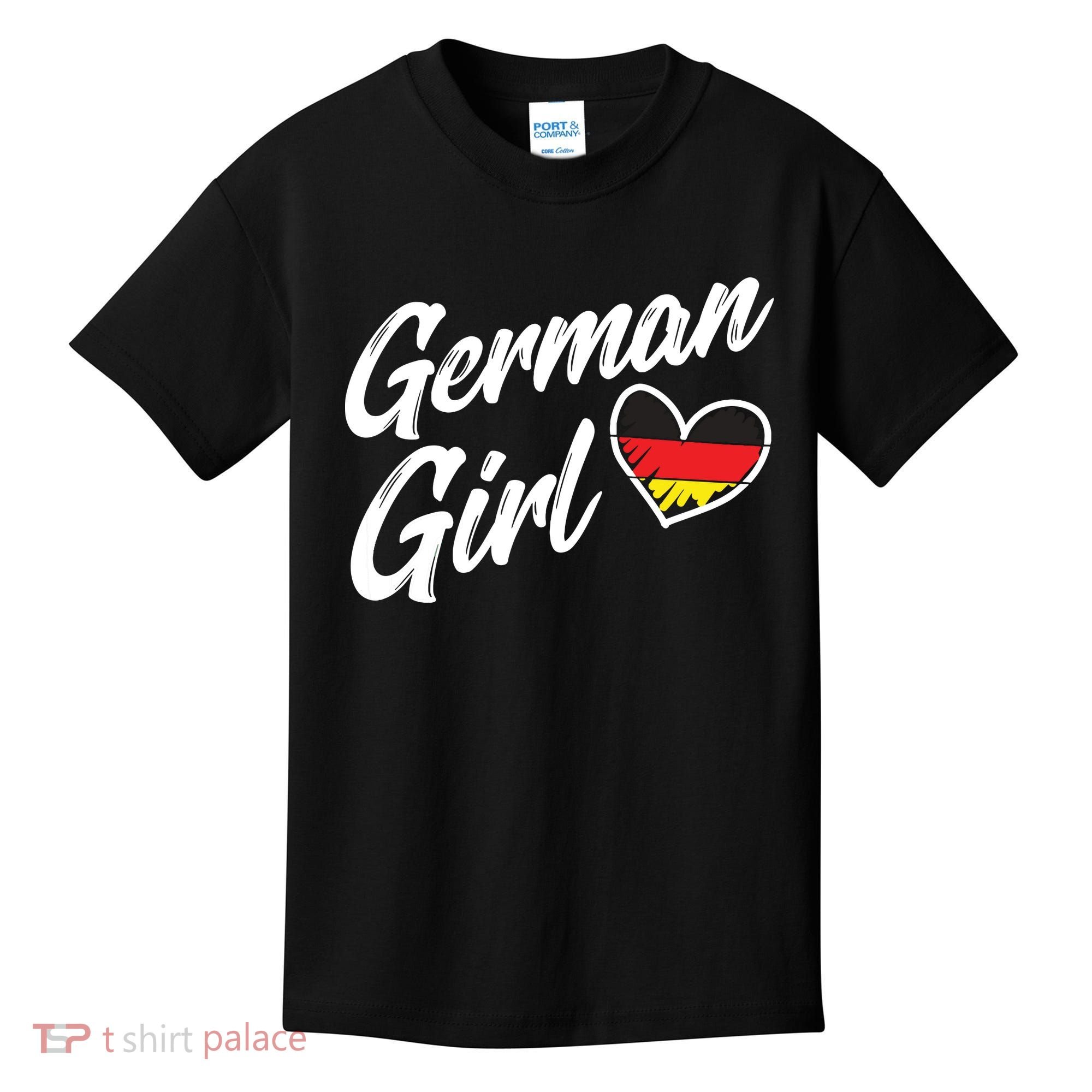 Germany Funny Deutschland Flag German Girl German Roots Kids T-Shirt