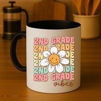 Groovy First Day Of School 2nd Grade Vibes Back To School Coffee Mug thumb 4