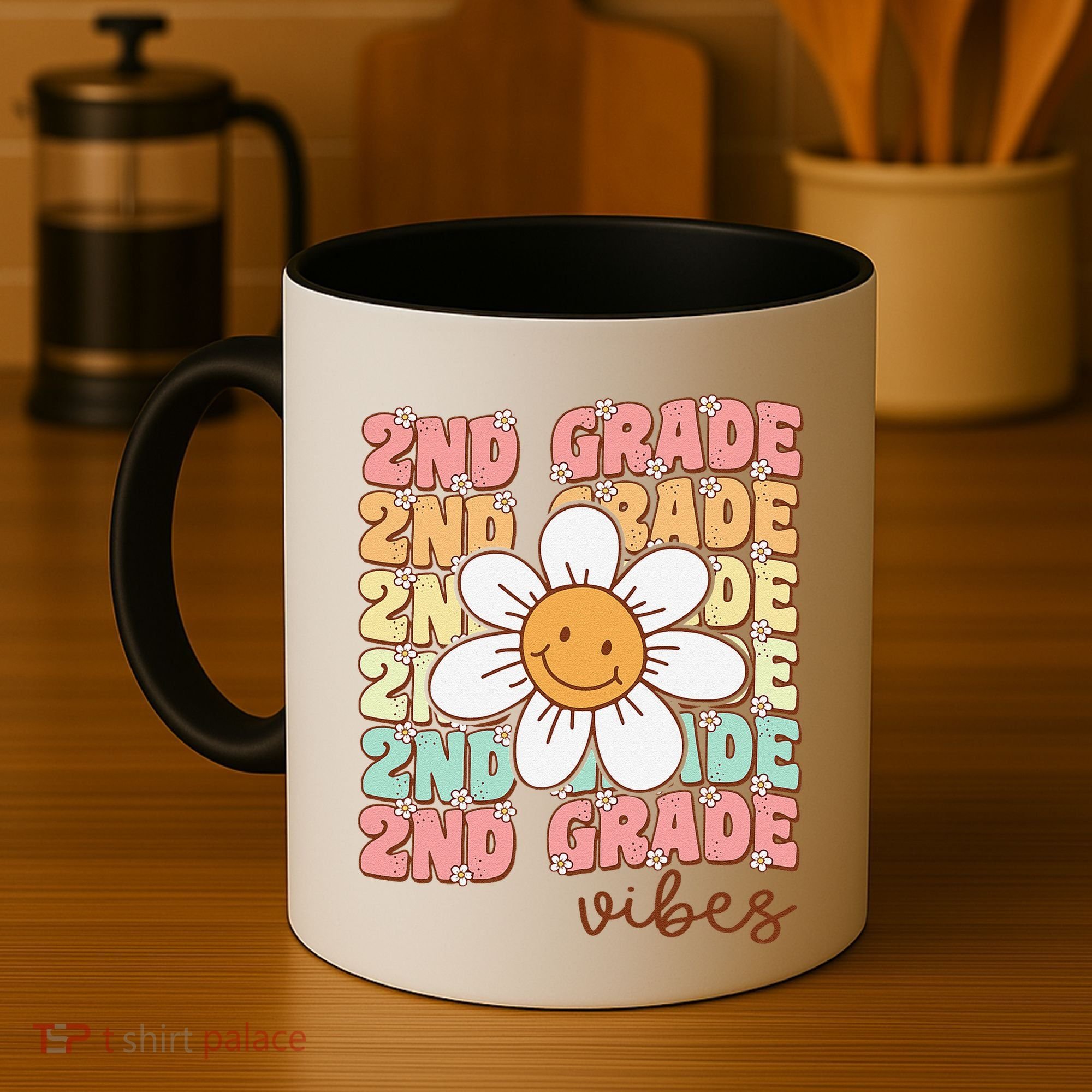 Groovy First Day Of School 2nd Grade Vibes Back To School Coffee Mug