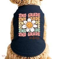 Groovy First Day Of School 2nd Grade Vibes Back To School Doggie Tank thumb 0
