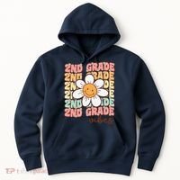 Groovy First Day Of School 2nd Grade Vibes Back To School Hoodie thumb 0