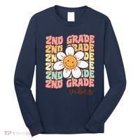 Groovy First Day Of School 2nd Grade Vibes Back To School Long Sleeve Shirt thumb 0