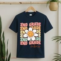 Groovy First Day Of School 2nd Grade Vibes Back To School T-Shirt thumb 2