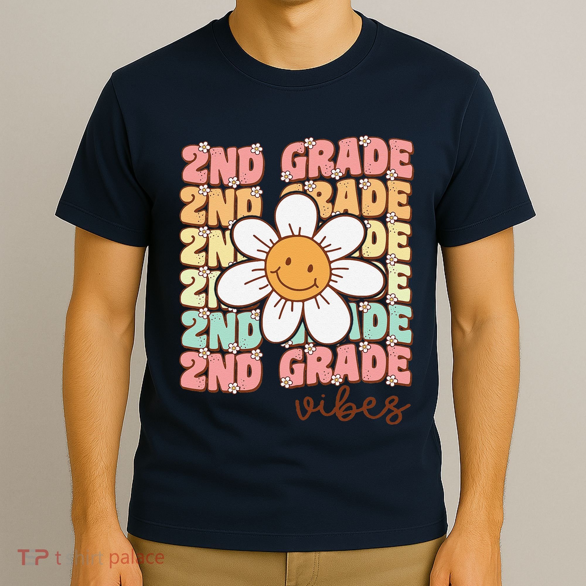 Groovy First Day Of School 2nd Grade Vibes Back To School T-Shirt