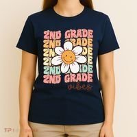 Groovy First Day Of School 2nd Grade Vibes Back To School T-Shirt thumb 4