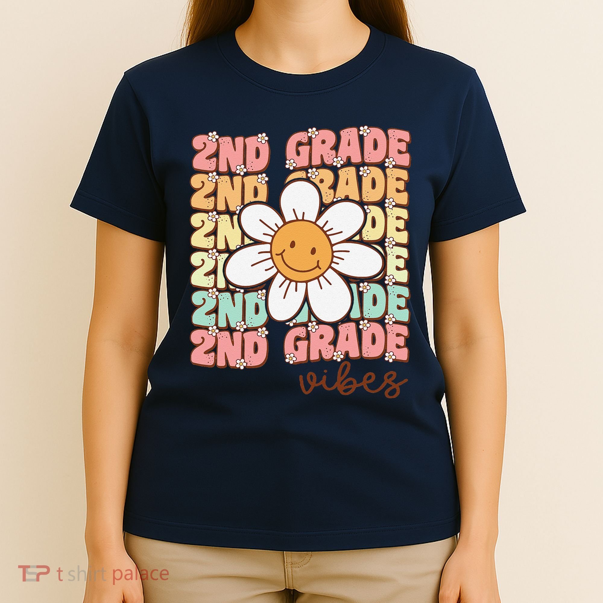 Groovy First Day Of School 2nd Grade Vibes Back To School T-Shirt